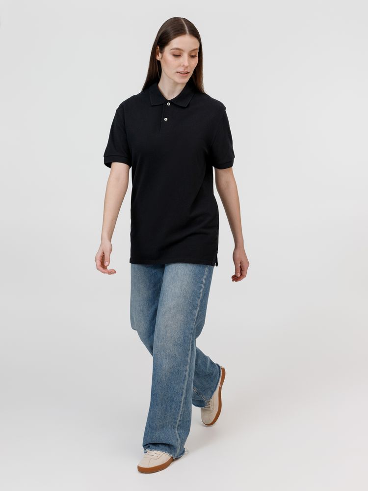 Рубашка поло унисекс Pacific, черная — изображение 11