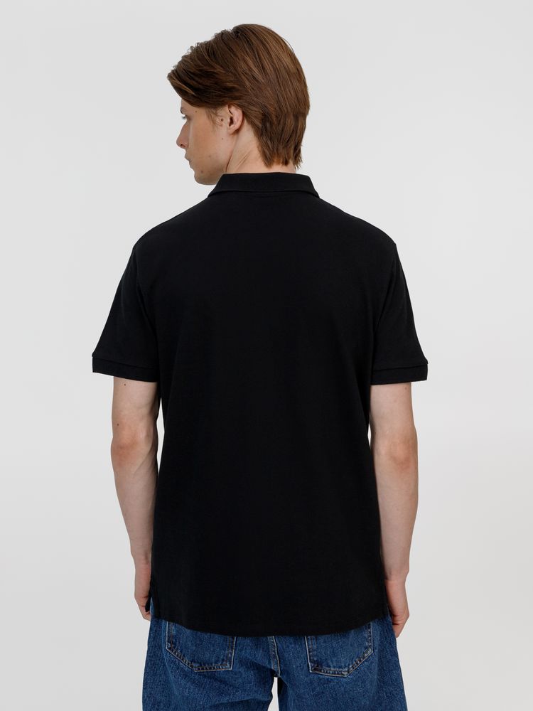 Рубашка поло унисекс Pacific, черная — изображение 6