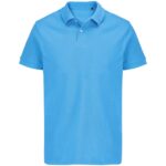 Рубашка поло унисекс Pacific, ярко-бирюзовая