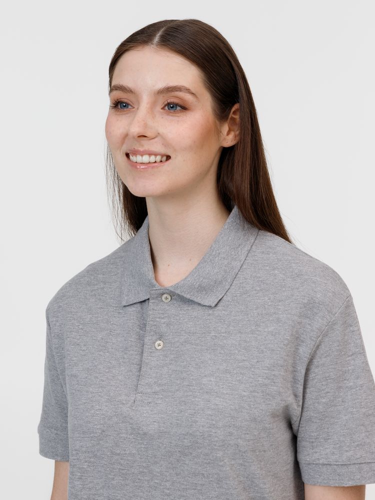 Рубашка поло унисекс Pacific, серый меланж — изображение 9