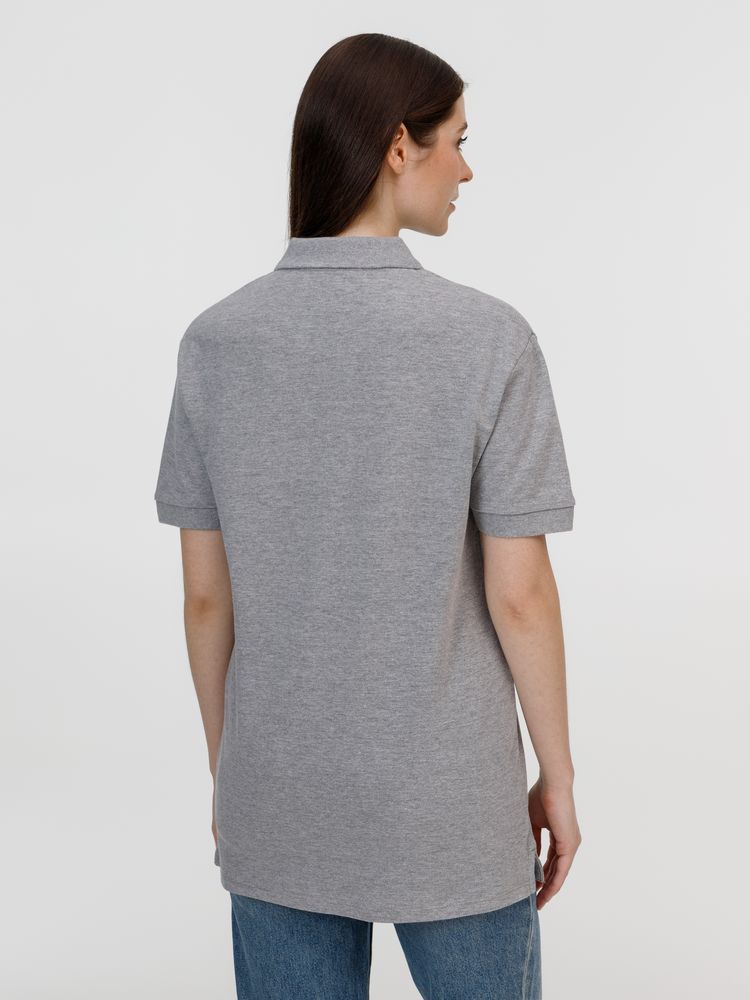 Рубашка поло унисекс Pacific, серый меланж — изображение 10