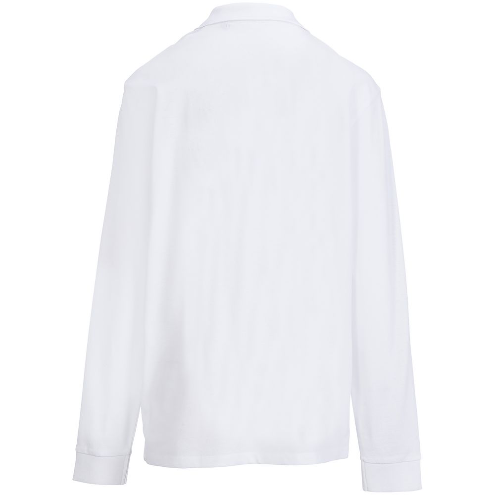 Рубашка поло унисекс с длинным рукавом Pacific LSL, белая — изображение 2