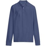 Рубашка поло унисекс с длинным рукавом Pacific LSL, синяя (джинс)