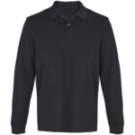 Рубашка поло унисекс с длинным рукавом Pacific LSL, черная