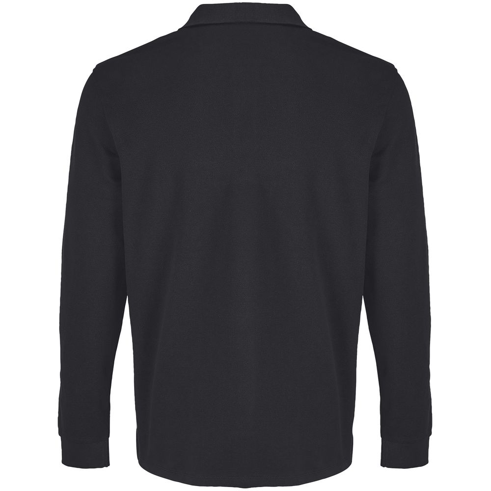 Рубашка поло унисекс с длинным рукавом Pacific LSL, черная — изображение 2