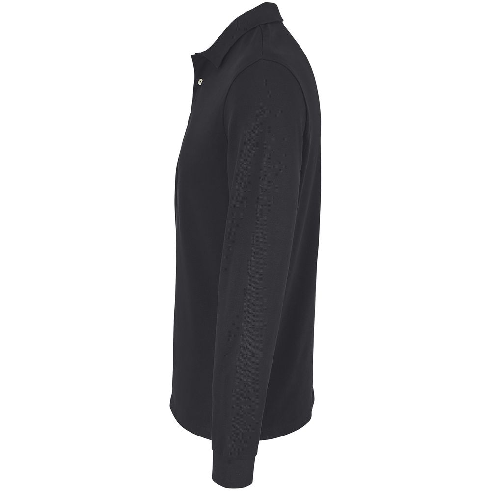 Рубашка поло унисекс с длинным рукавом Pacific LSL, черная — изображение 3