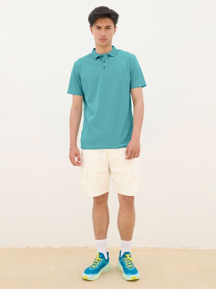 Рубашка поло унисекс Pitcher, белая — изображение 5