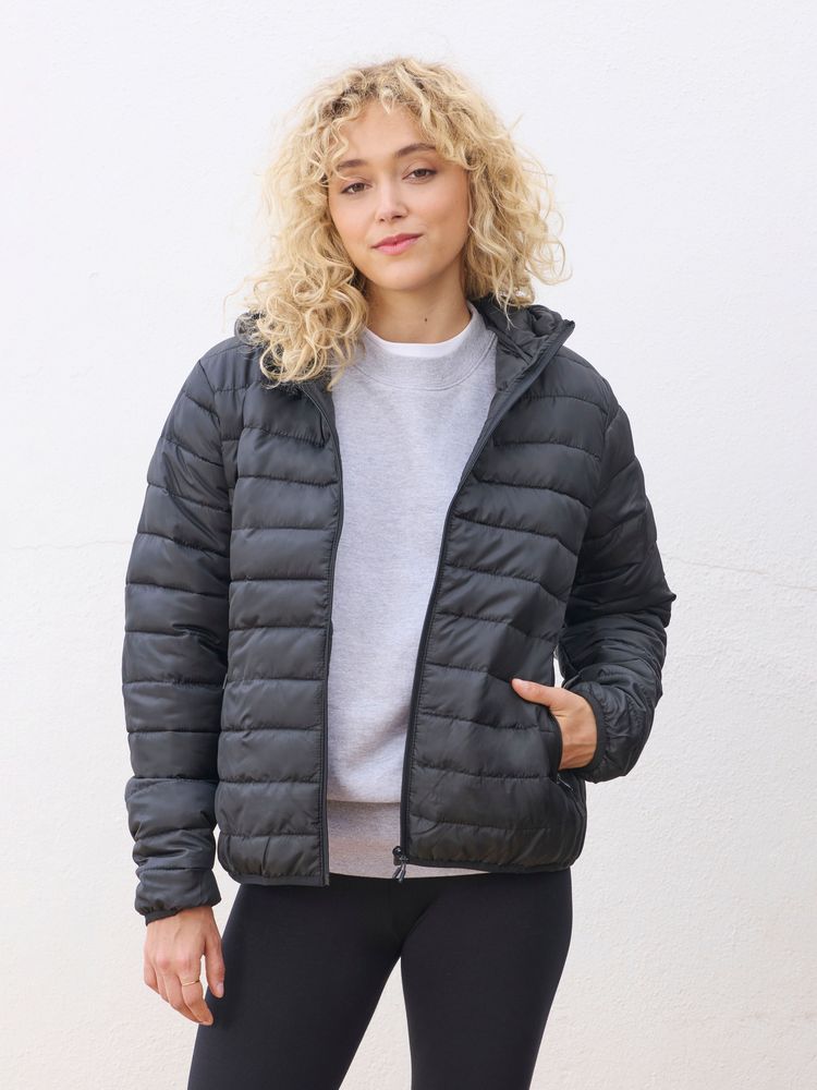 Куртка с капюшоном женская Stream Women, черная — изображение 4