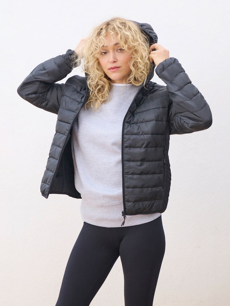 Куртка с капюшоном женская Stream Women, черная — изображение 5