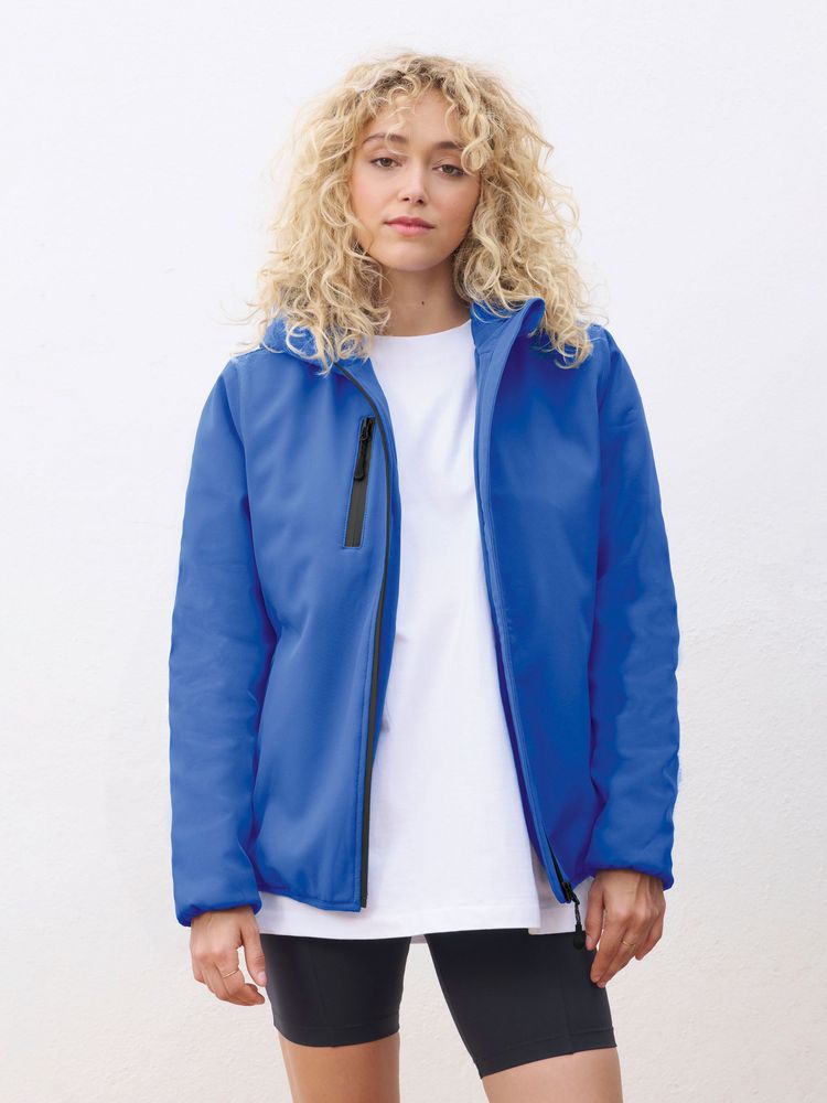 Куртка софтшелл с капюшоном женская Falcon Women, синяя — изображение 4