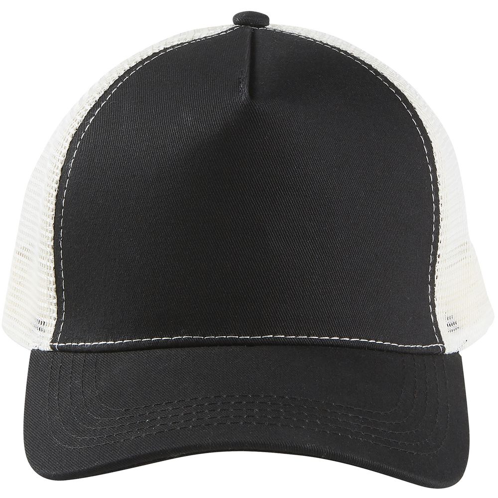 Бейсболка Blink, черная с молочно-белым — изображение 2