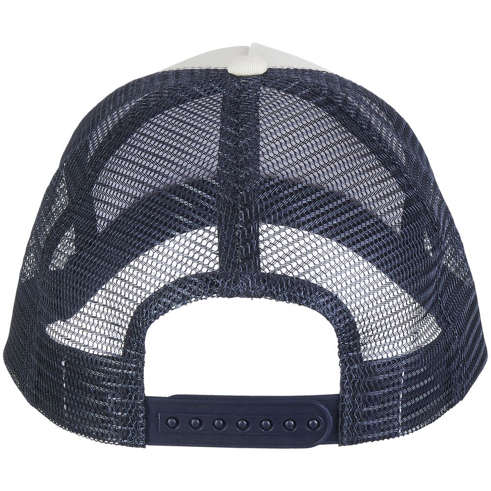 Бейсболка Blink, молочно-белая с синим (деним) — изображение 3