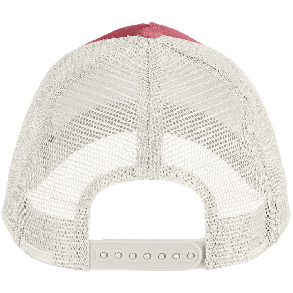 Бейсболка Blink, розовая (лососевая) с молочно-белым — изображение 3