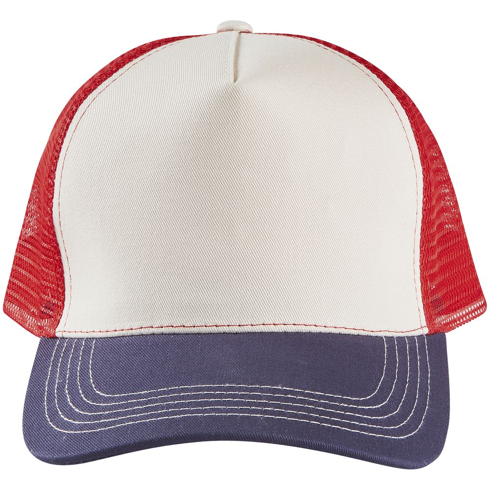 Бейсболка Blink, молочная с красным — изображение 2