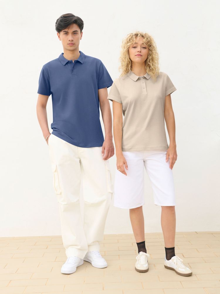 Рубашка поло женская Pulse Women, синяя (деним) — изображение 6