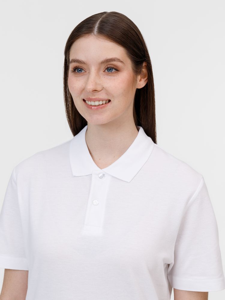 Рубашка поло унисекс Pulse, белая — изображение 9