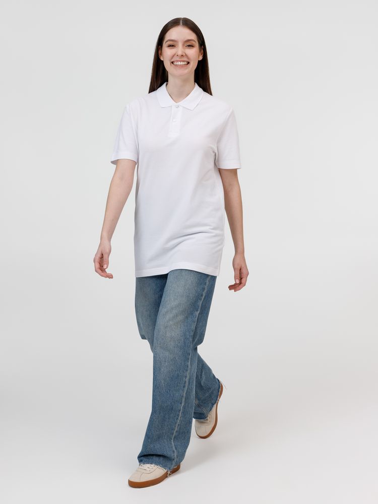 Рубашка поло унисекс Pulse, белая — изображение 11