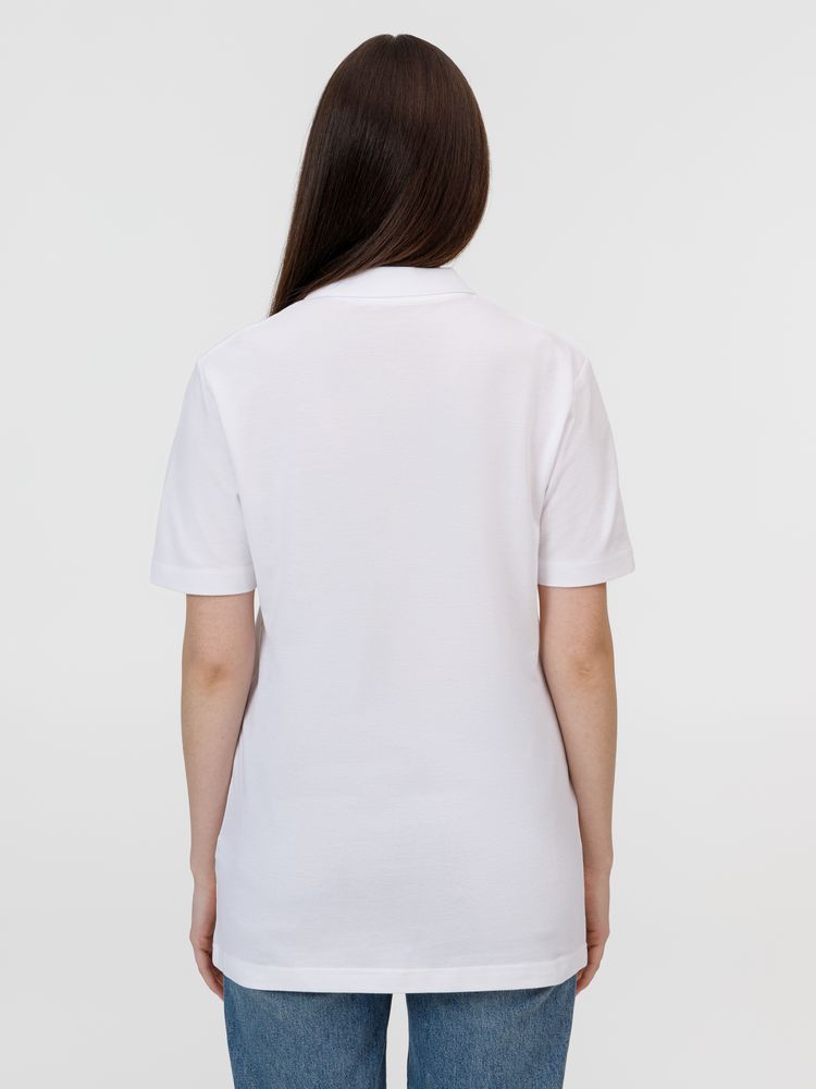 Рубашка поло унисекс Pulse, белая — изображение 10