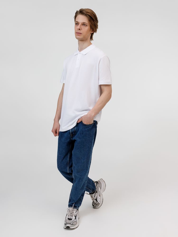 Рубашка поло унисекс Pulse, белая — изображение 7