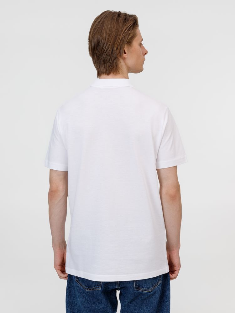 Рубашка поло унисекс Pulse, белая — изображение 6