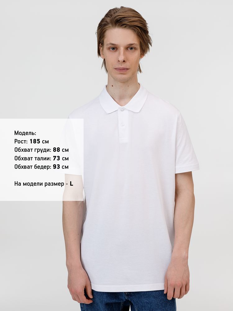 Рубашка поло унисекс Pulse, белая — изображение 4