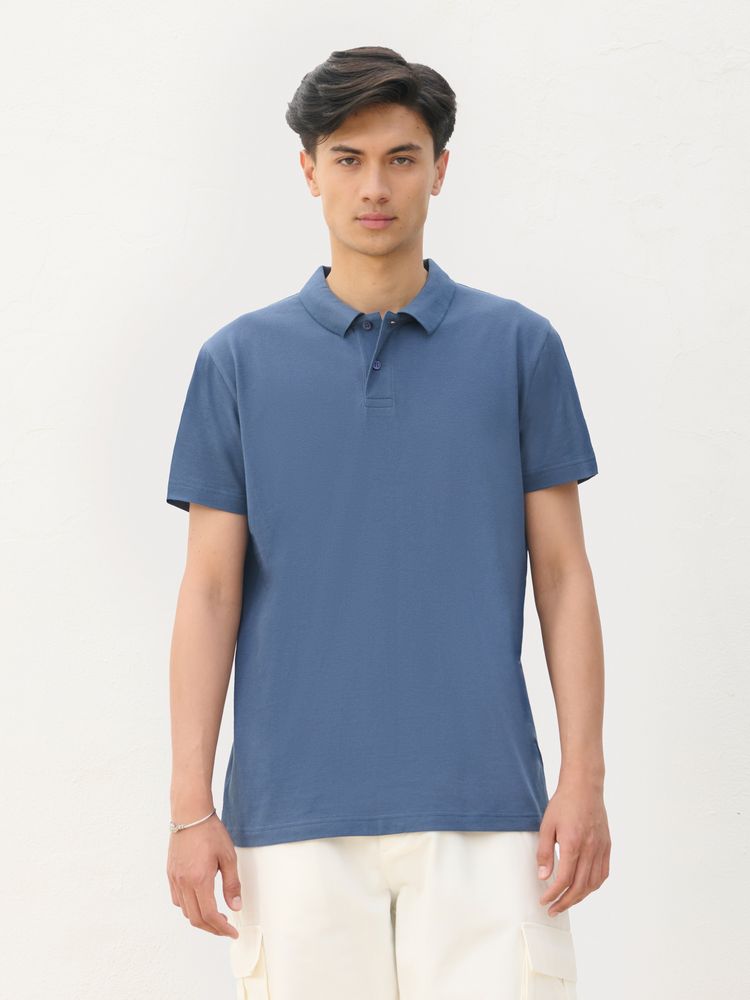 Рубашка поло унисекс Pulse, сиреневая — изображение 4