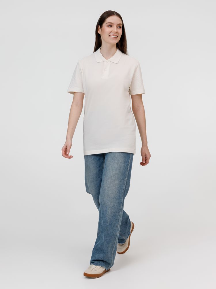 Рубашка поло унисекс Pulse, молочно-белая — изображение 10