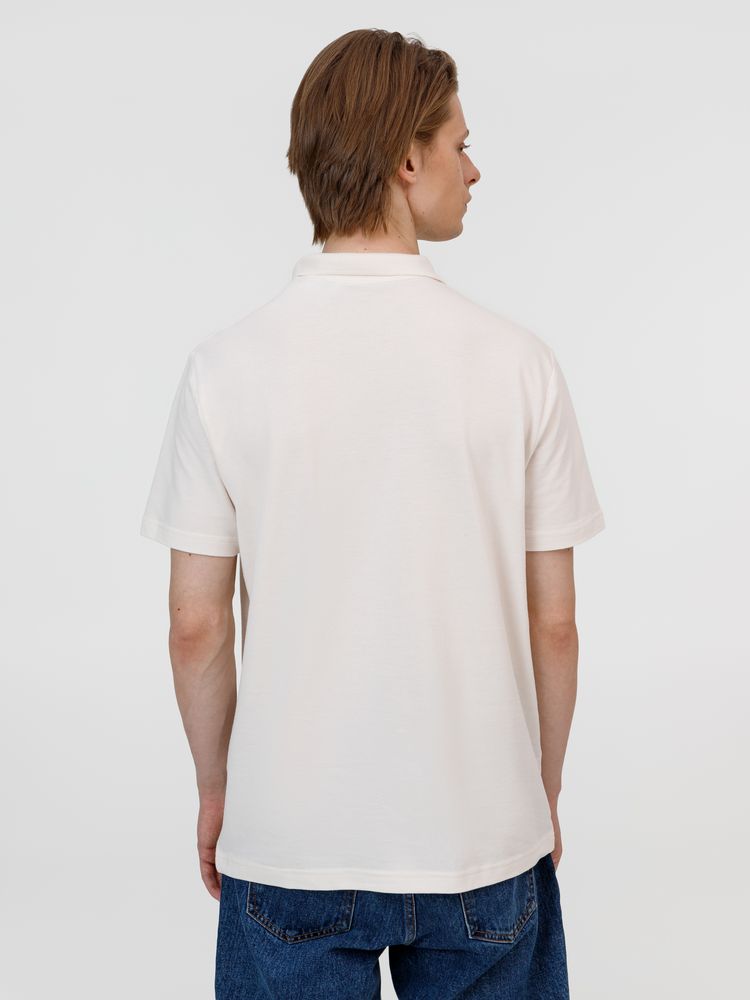 Рубашка поло унисекс Pulse, молочно-белая — изображение 6