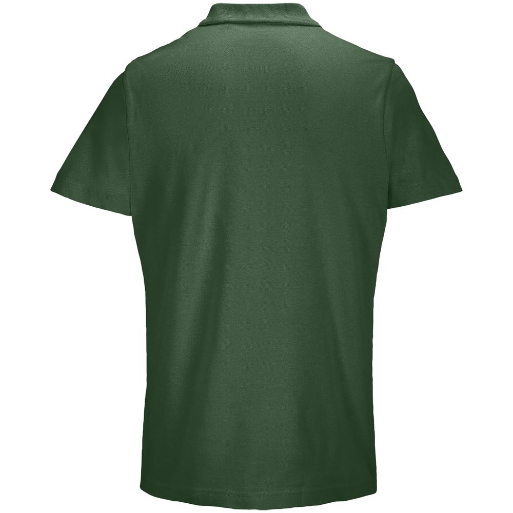 Рубашка поло унисекс Pulse, темно-зеленая — изображение 2