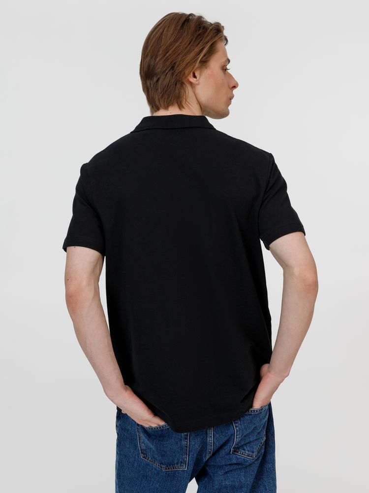 Рубашка поло унисекс Pulse, черная — изображение 6