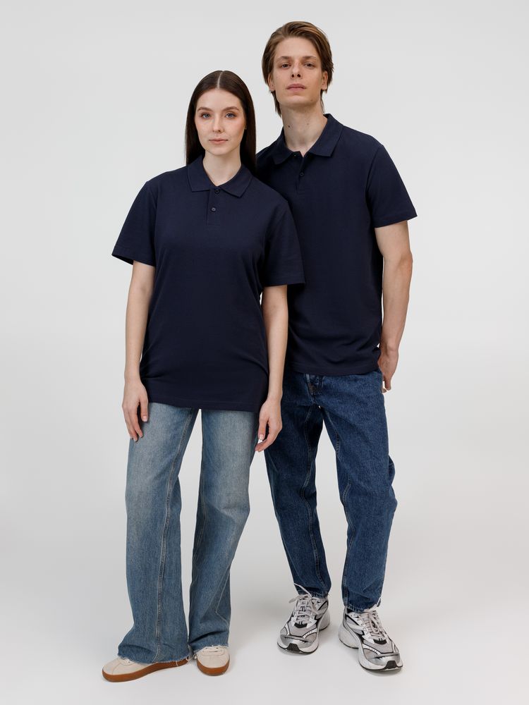 Рубашка поло унисекс Pulse, кобальт (темно-синяя) — изображение 12