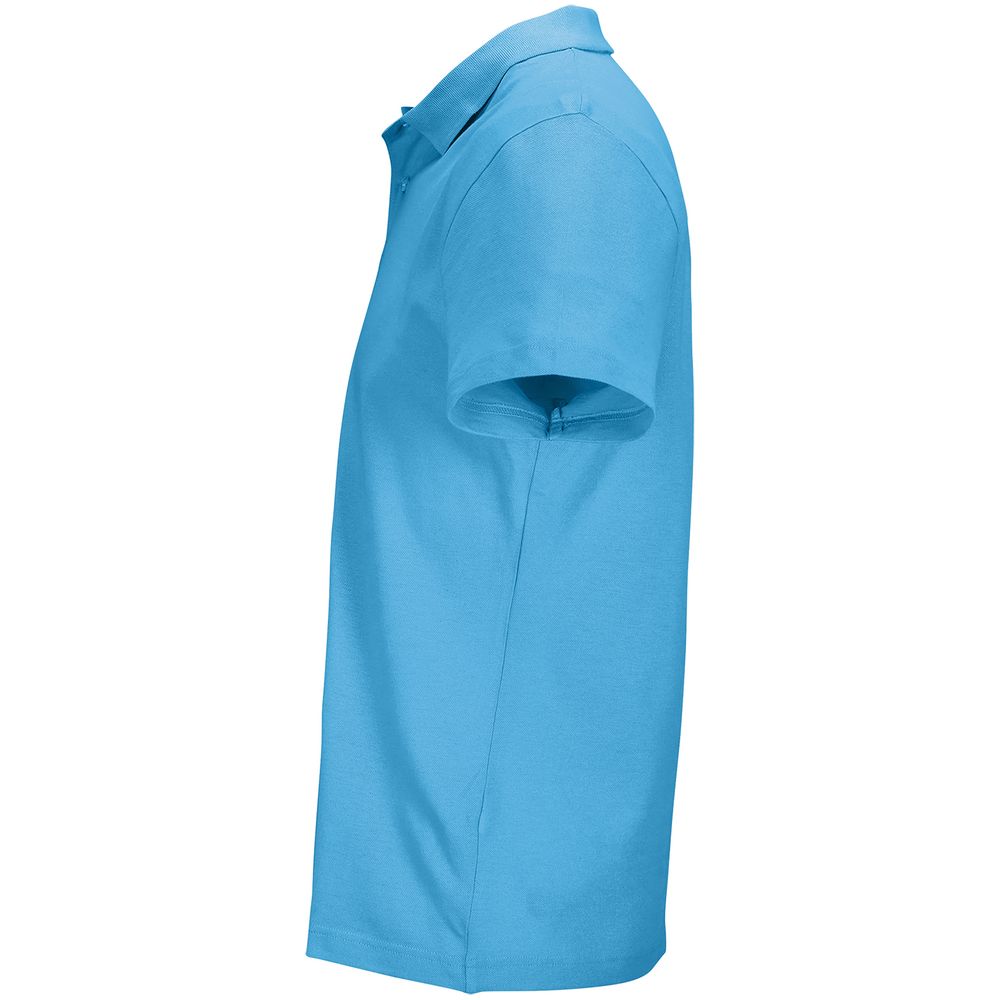 Рубашка поло унисекс Pulse, ярко-бирюзовая — изображение 3
