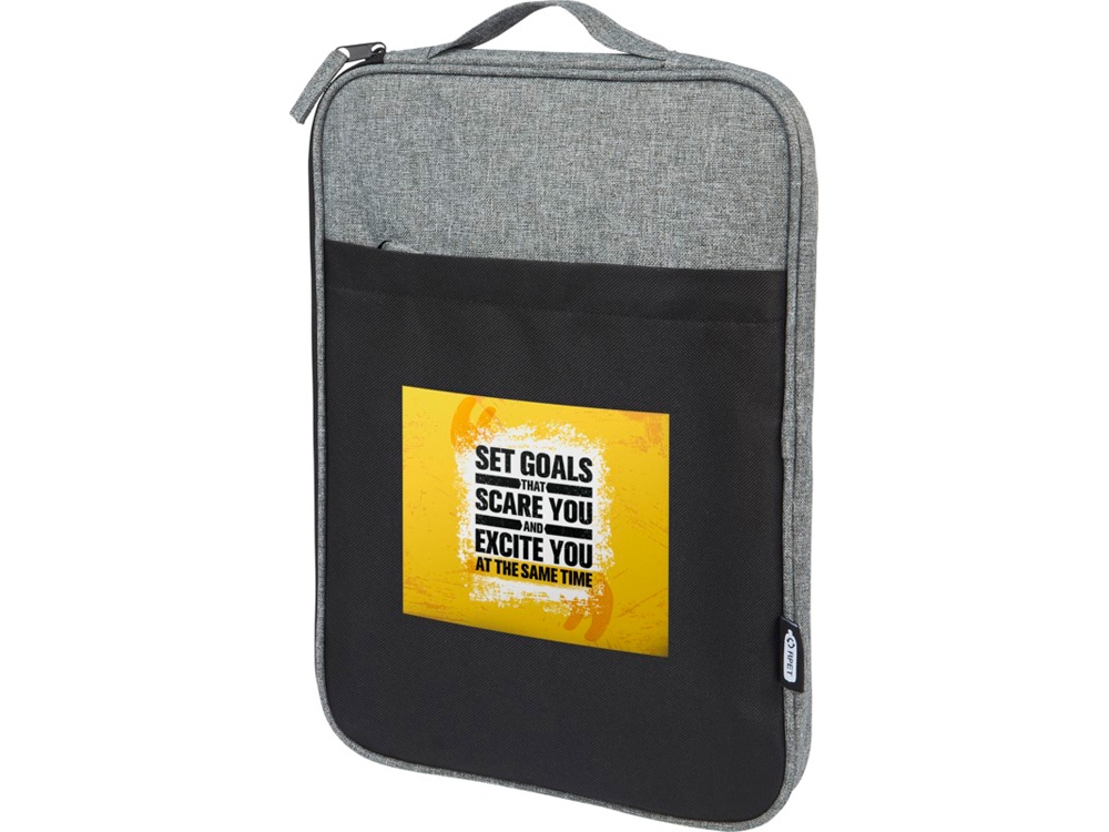 Двухцветный чехол для ноутбука 14 Reclaim объемом 2,5 л, изготовленный из переработанных материалов по стандарту GRS, серый яркий — изображение 6