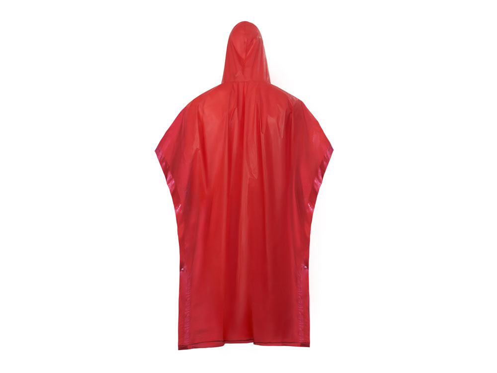 Пончо Hawaii c чехлом унисекс, красный — изображение 9