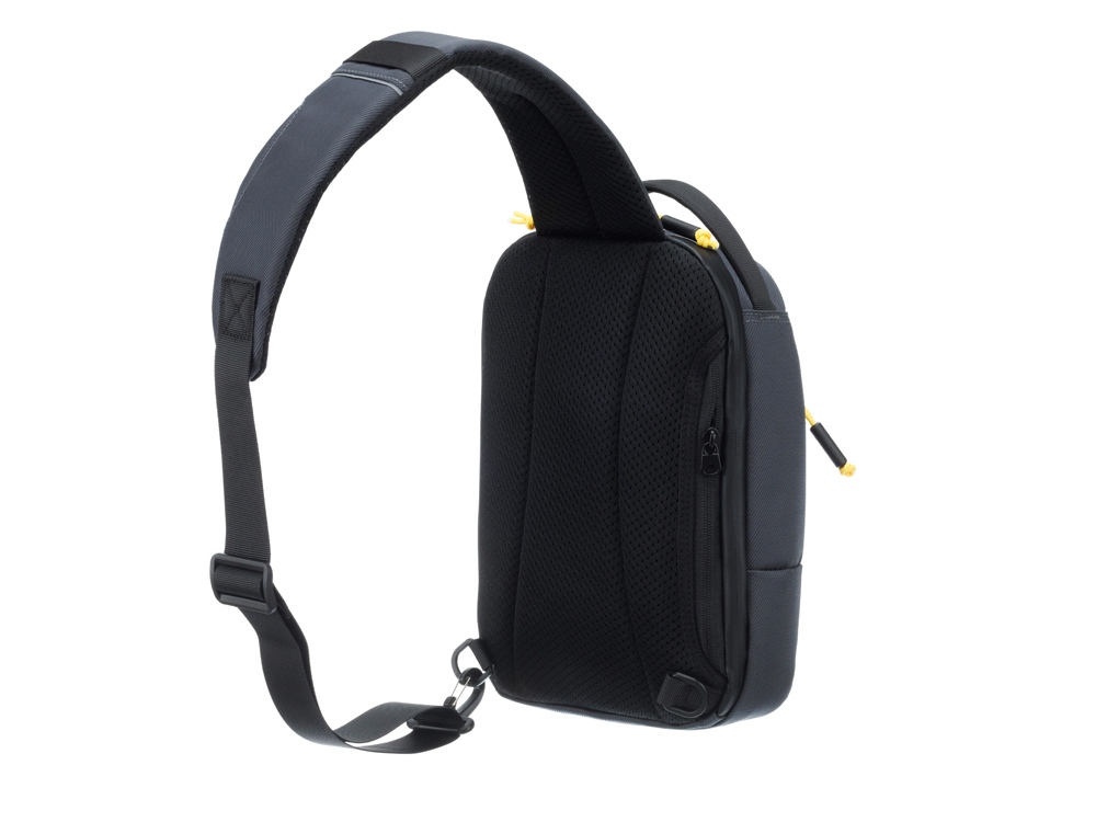 Рюкзак TORBER VOYAGE на одно плечо, серый, полиэстер 900D, 20х10х30 см, 5 л — изображение 3