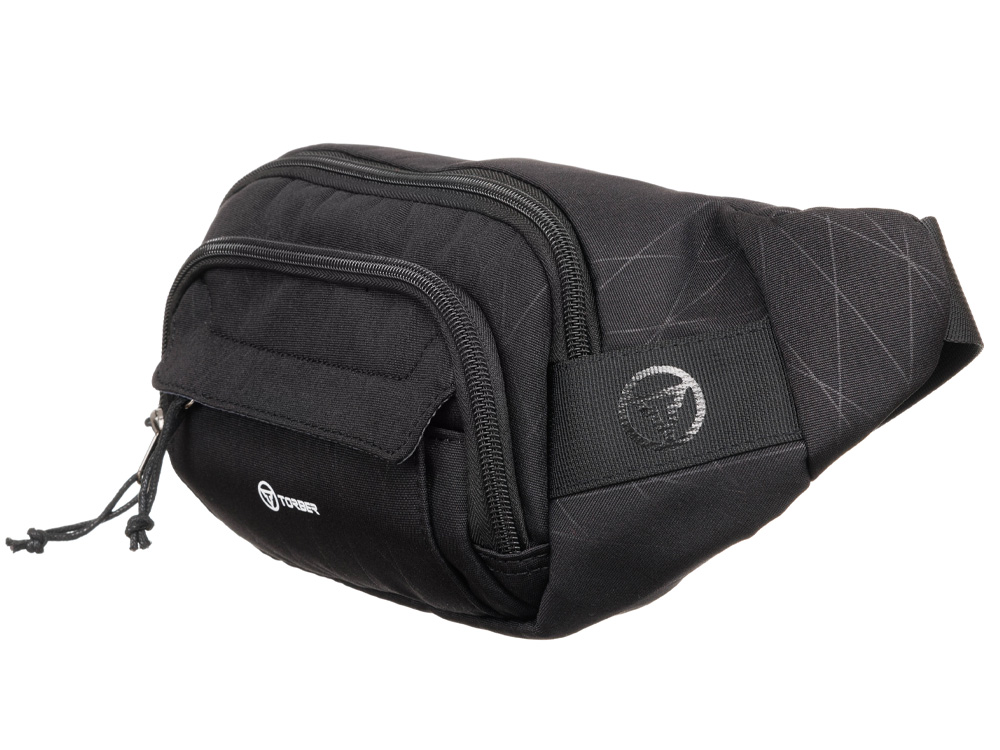 Сумка на пояс TORBER, чёрный, полиэстер — изображение 3