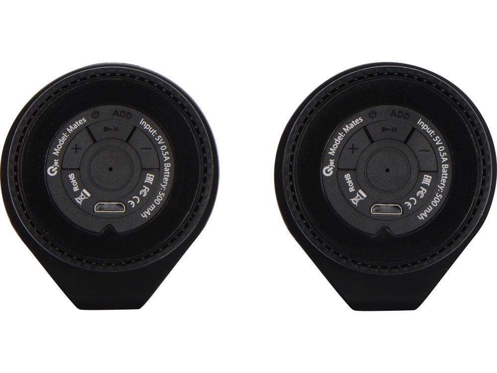 Портативные парные колонки Qjet TWS Mates с синими кольцами — изображение 3