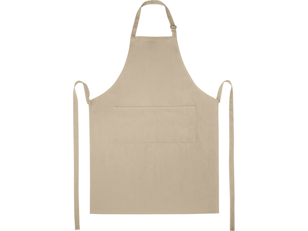 Фартук Andrea плотностью 240 г/м² с регулируемой завязкой на шее - Oatmeal — изображение 2
