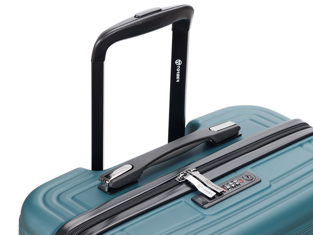 Чемодан TORBER Onego, зелёный, ABS-пластик, 69,5 х 46 х 26 см, 69 л — изображение 7
