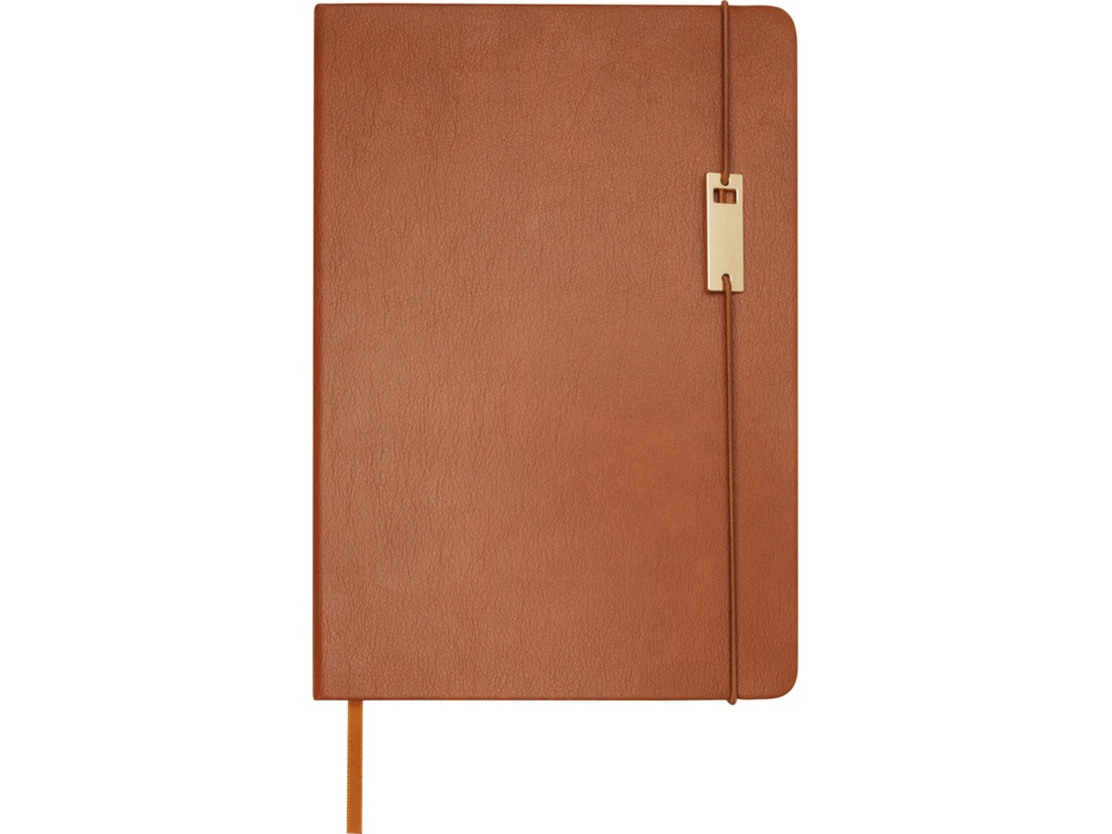 Legato блокнот формата А5 с набором из шариковой ручки и ручки-роллера - Коричневый — изображение 2