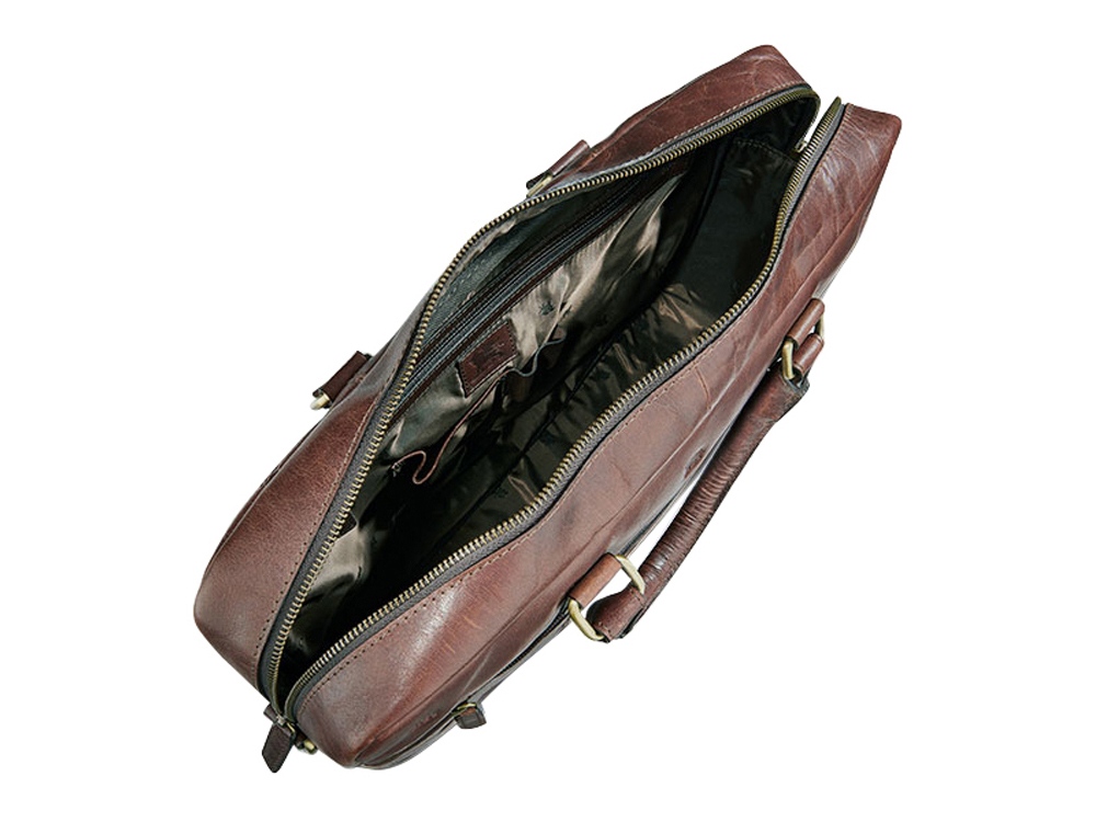 Сумка Mano Don Leon, натуральная кожа в коричневом цвете, 41 х 29,5 х 8,5 см — изображение 6