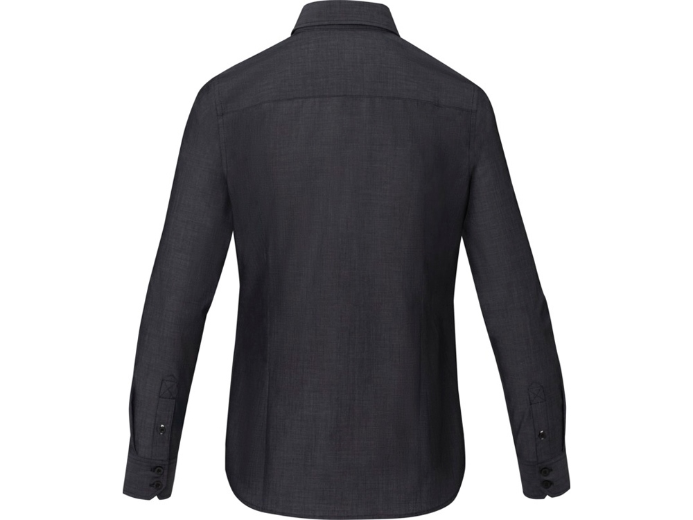 Cuprite Женская рубашка с длинным рукавом, изготовленная из натуральных материалов, которые отвечают стандарту GOTS - сплошной черный — изображение 3