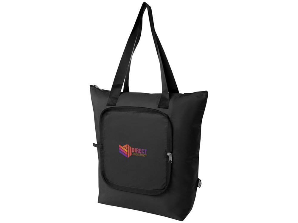 EcoFold Складная сумка-холодильник из RPET 15 л - Сплошной черный — изображение 5