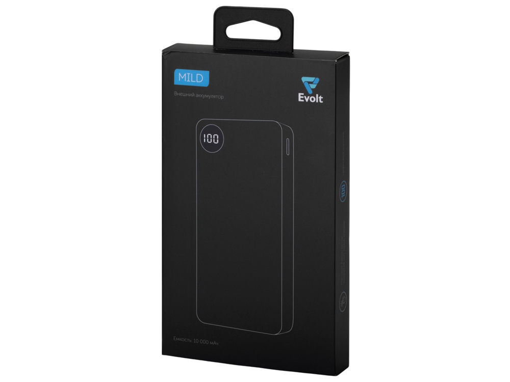 Внешний аккумулятор с дисплеем Mild, 10 000 mAh, темно-серый — изображение 10