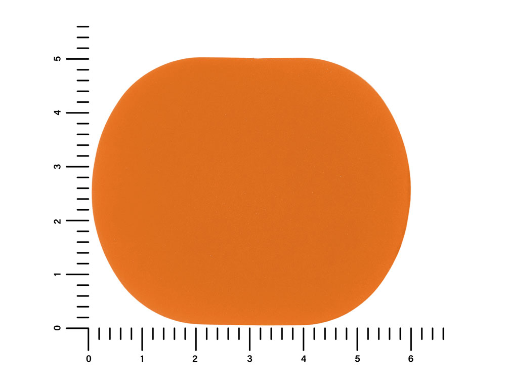 ПАТЧ ОВАЛ soft-touch (оранжевый ) 6,0 х 5,0 см — изображение 2