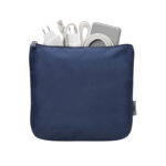 Органайзер для электроники и проводов Amalia из полиэстера 300D с подкладкой, темно-синий