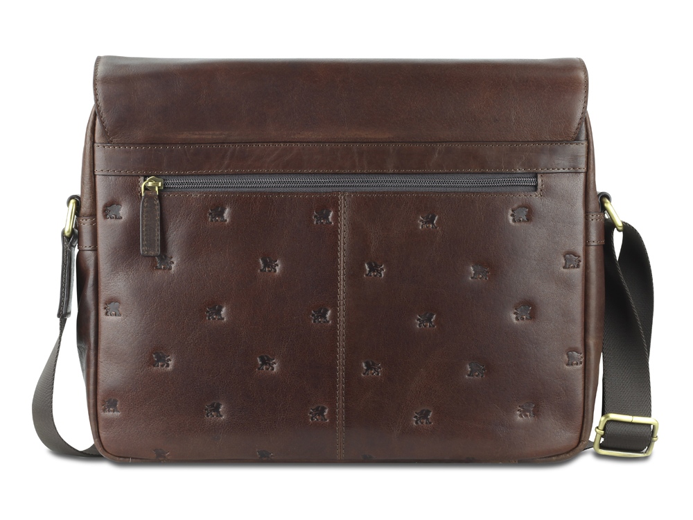 Сумка через плечо Mano Don Leon, натуральная кожа в коричневом цвете, 38 х 30 х 7 см — изображение 2