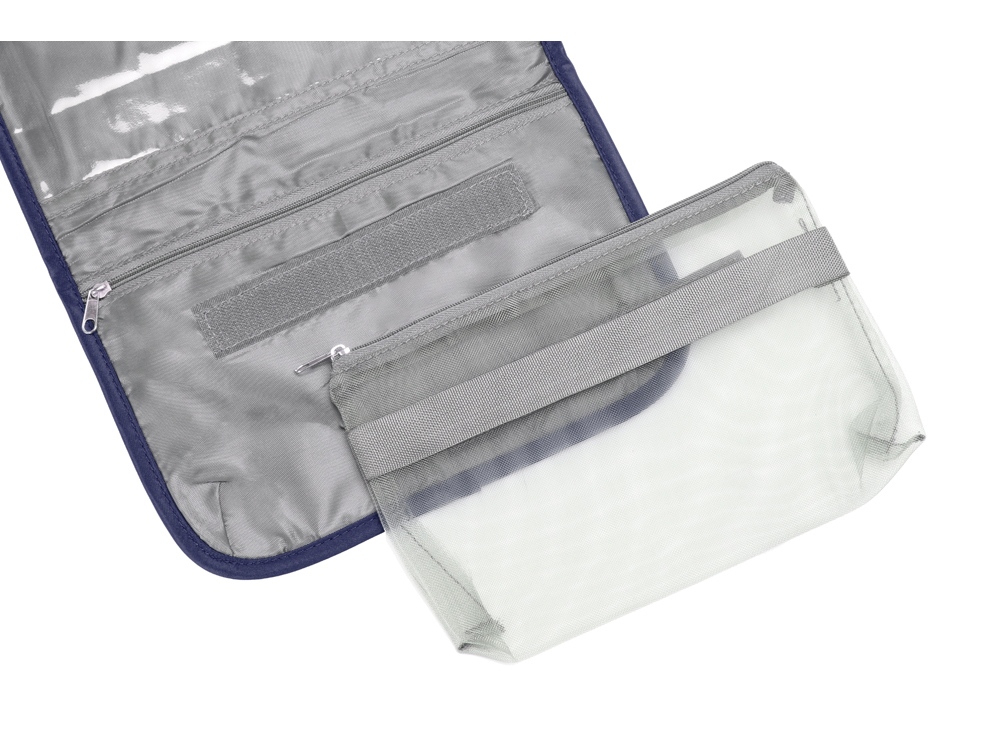 Несессер для путешествий со съемной косметичкой Flat, темно-синий — изображение 3