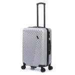 Чемодан TORBER Lama, серебристый, ABS-пластик, 43 х 25,5 х 67 см, 62 л