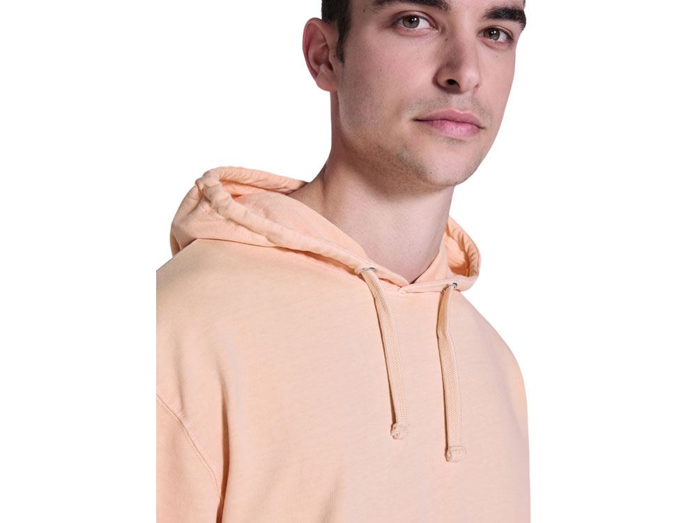 Толстовка с капюшоном KENIA унисекс, светло-абрикосовый выстиранный — изображение 7